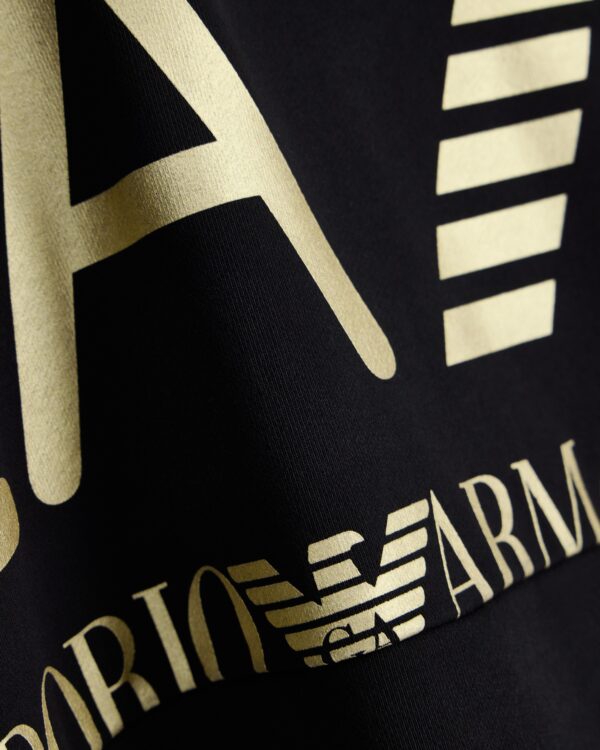 EA7 Hoodie Logo Series in cotton with ribbed details
