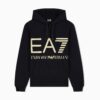 EA7 Hoodie Logo Series in cotton with ribbed details
