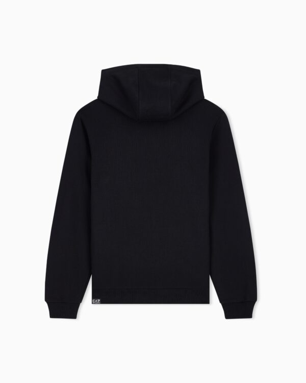 EA7 Hoodie Logo Series in cotton with ribbed details